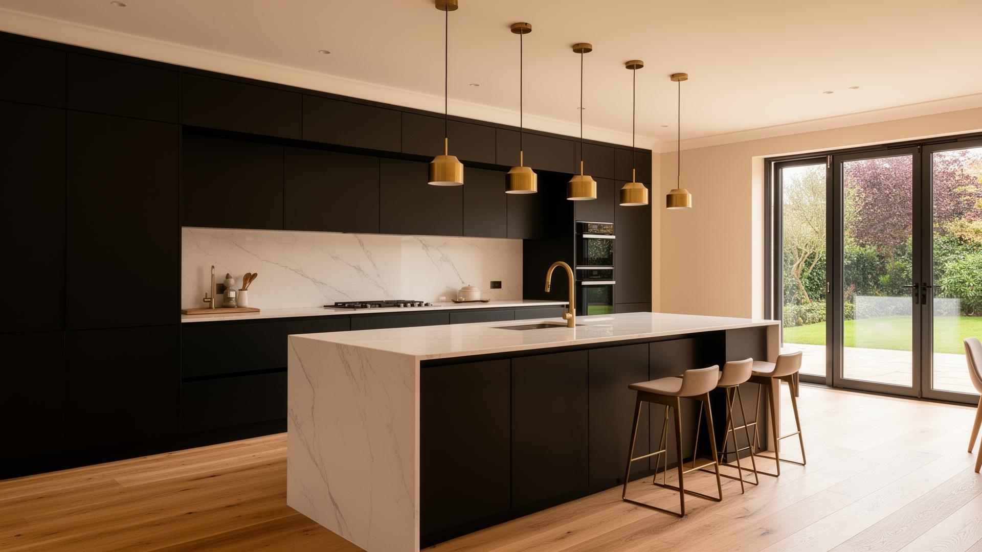Luxury modern kitchen renovation in a UK home